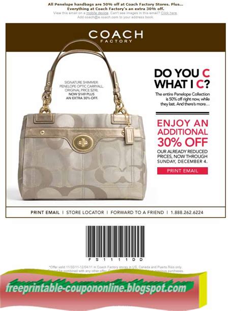 coach coupons printable.